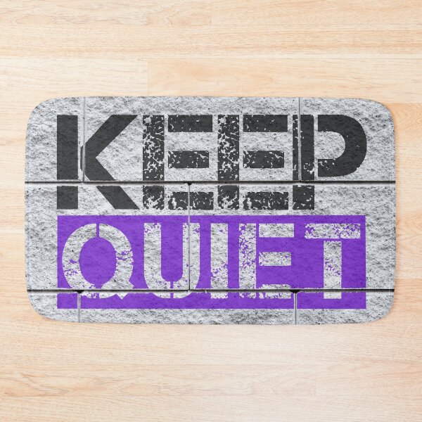 Item preview, Keep quiet graffiti Black, purple, grey stone wall - sarcastic designed and sold by Honest-Quotes.