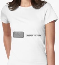 Caps Lock Women's Fitted T-Shirt