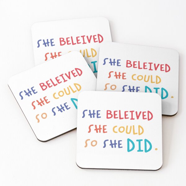 Item preview, She Believed She Could So She Did designed and sold by ShineCreative.