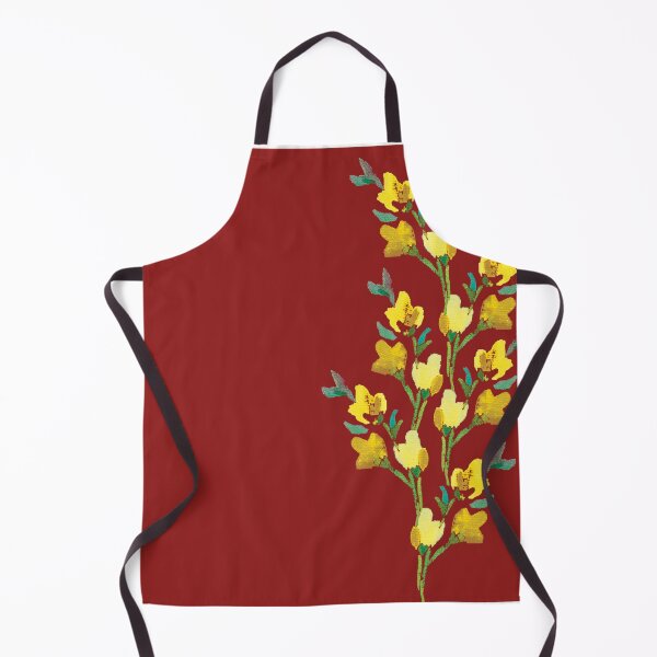 Item preview, Yellow Posy on red background designed and sold by PURPLEbliss.