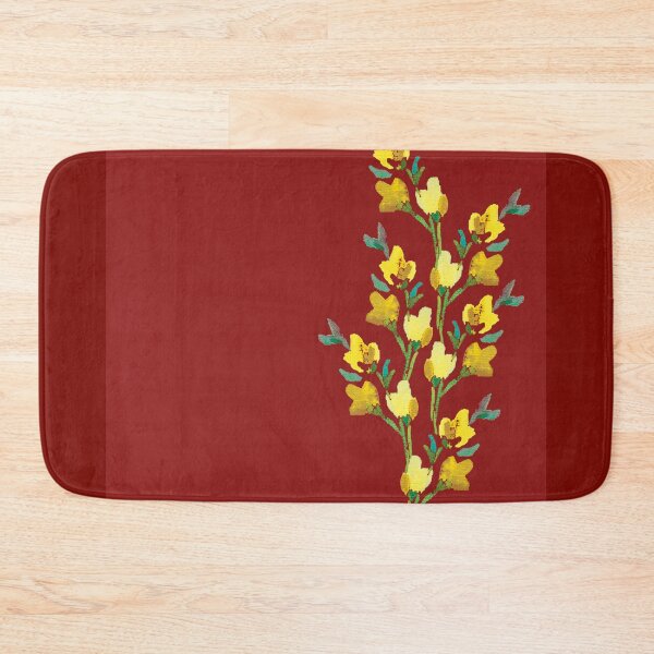 Item preview, Yellow Posy on red background designed and sold by PURPLEbliss.