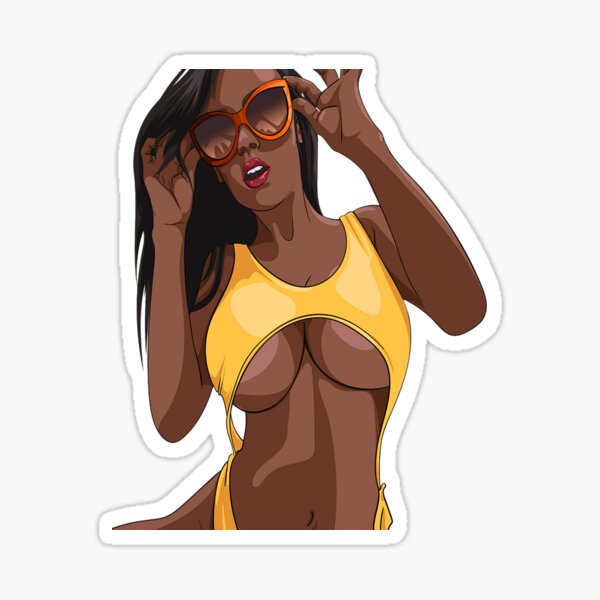 18 Sex Stickers cute sexy girl with big booty and boobs Sticker
