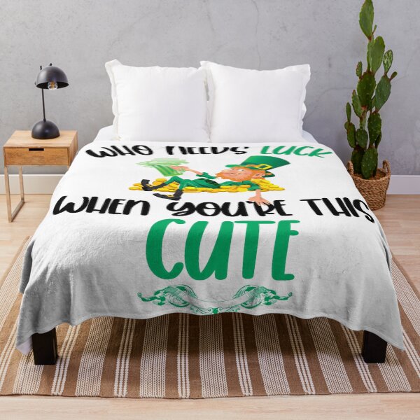 Item preview, Who needs luck when you're this cute | Irish | Happy St. Patrick's Day designed and sold by VintagePrada.