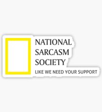 National Sarcasm Society Sticker
