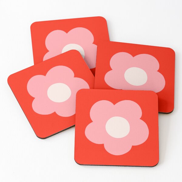 Item preview, Red and pink flower. Modern flower designed and sold by Latte Design.