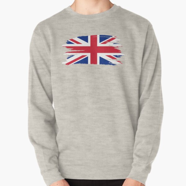Vista previa del artículo con la obra «Bandera británica, camiseta con la bandera del Reino Unido desgastada, bandera de Gran Bretaña, bandera de Inglaterra», diseñado y vendido por Tanysl.