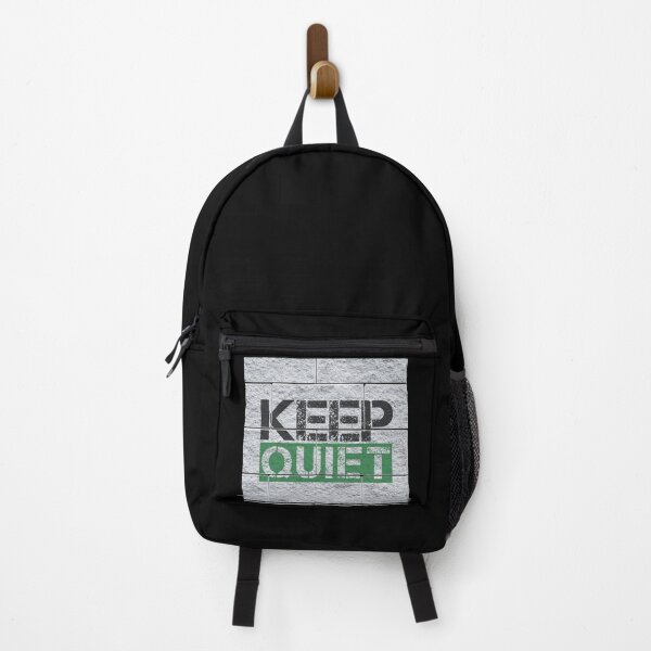Item preview, Keep quiet graffiti Black, green, grey stone wall - sarcastic designed and sold by Honest-Quotes.