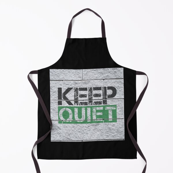 Item preview, Keep quiet graffiti Black, green, grey stone wall - sarcastic designed and sold by Honest-Quotes.