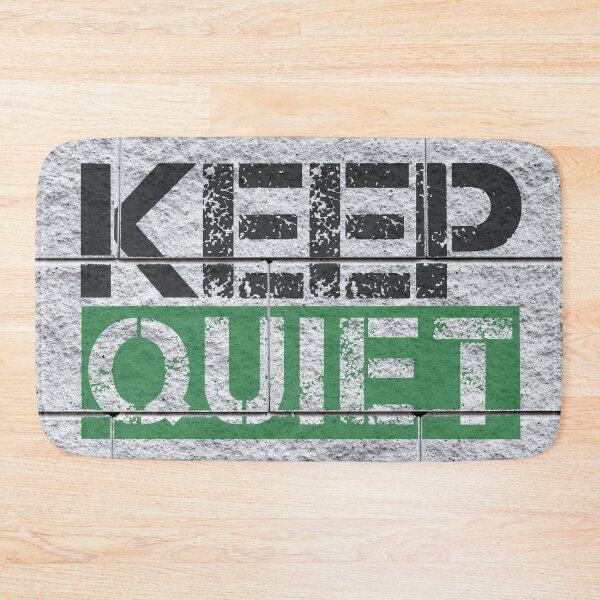 Item preview, Keep quiet graffiti Black, green, grey stone wall - sarcastic designed and sold by Honest-Quotes.