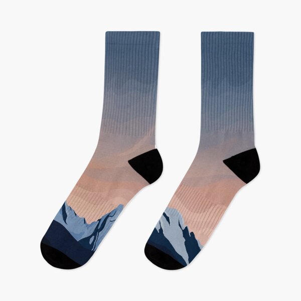 Item preview, Blue and Peach Minimalistic Mountain Sunset Digital Illustration designed and sold by AlmightyClaire.