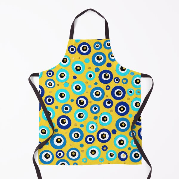 Item preview, Evil Eye protection pattern on yellow designed and sold by k9printart.