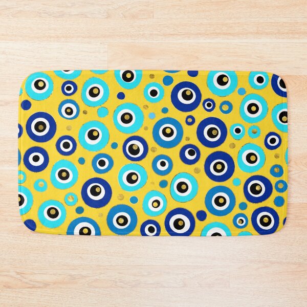 Item preview,  Evil Eye protection pattern on yellow designed and sold by k9printart.