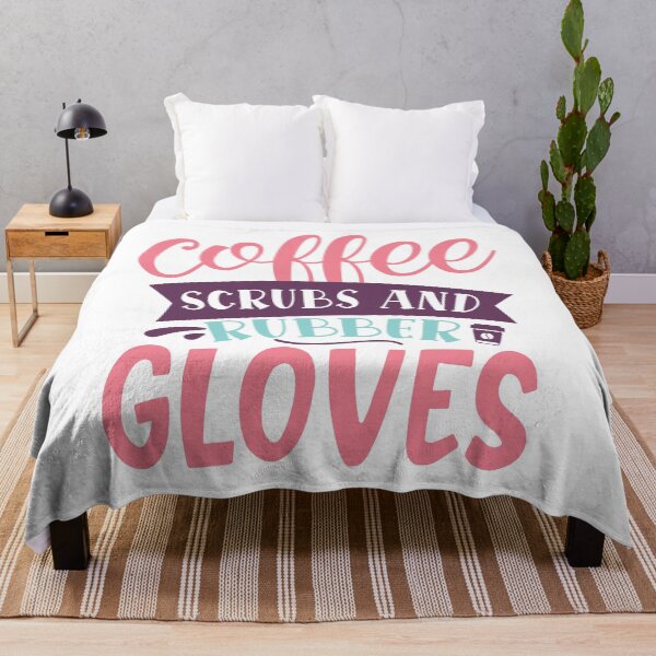 Item preview, Nurse saying - coffee scrubs and rubber gloves designed and sold by Raeolus.