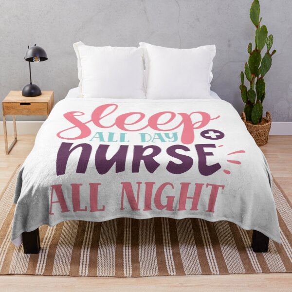 Item preview, Nurse saying - sleep all day nurse all night designed and sold by Raeolus.