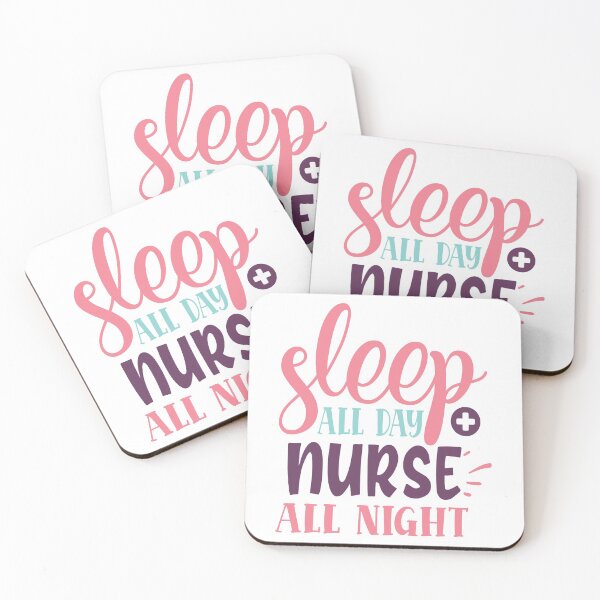Item preview, Nurse saying - sleep all day nurse all night designed and sold by Raeolus.