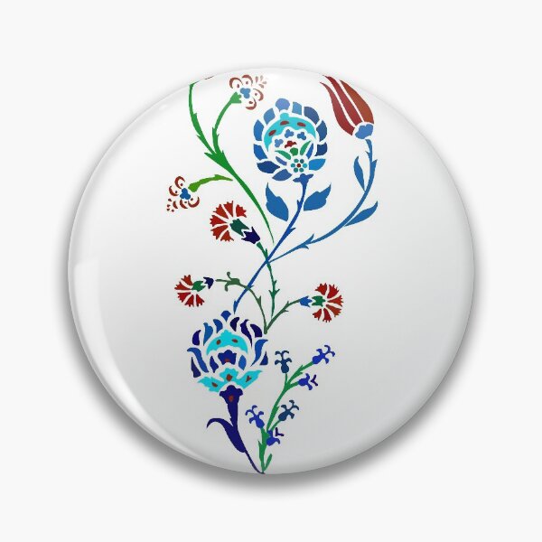 Item preview, Iznik Tile Floral Pattern designed and sold by PatternMosaic.