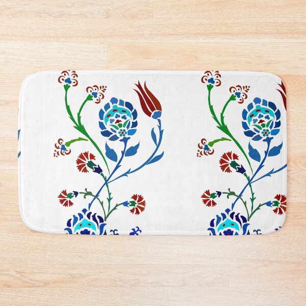 Item preview, Iznik Tile Floral Pattern designed and sold by PatternMosaic.