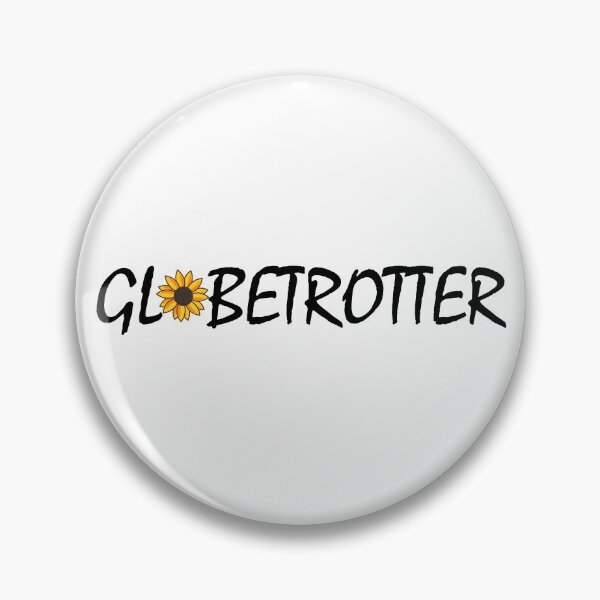 Item preview, Globetrotter with yellow sunflower sign black and white minimalistic quote vintage typography designed and sold by Deegital18.