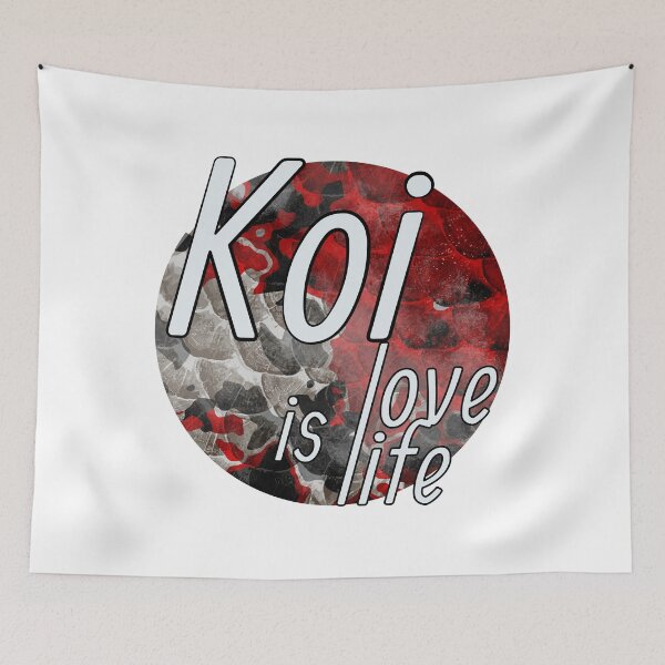 Item preview, Koi is love Koi is life Japan fish scales Koi Life designed and sold by 99vectors.