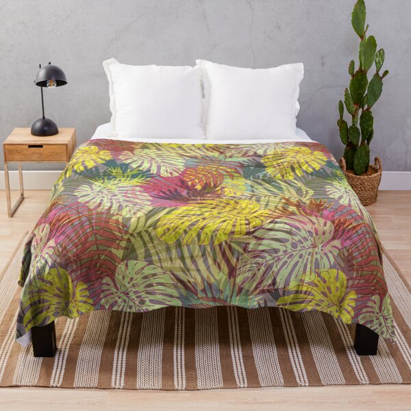 Item preview, Colorful tropic translucent subtle leaves seamless pattern dark. Wild herbs. Wild life. designed and sold by Yulia Chepurova.