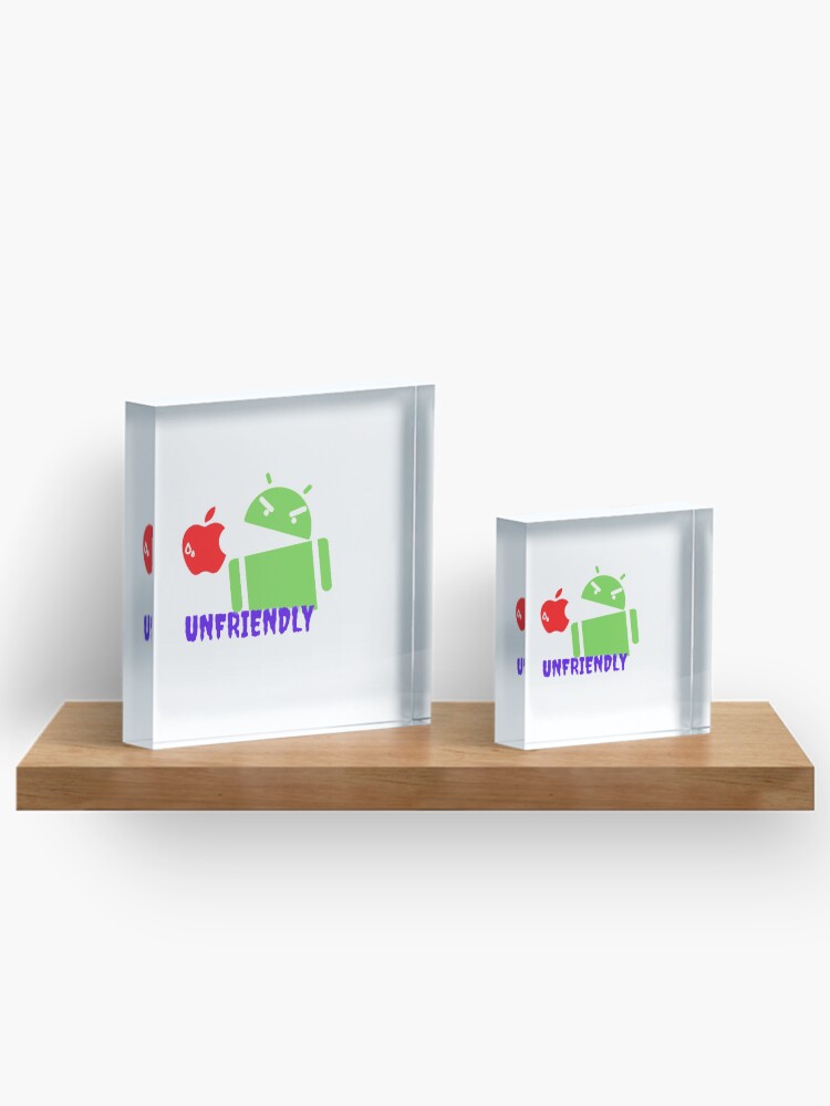 Thumbnail 3 of 5, Acrylic Block, Angry Android designed and sold by RedFlamenco.