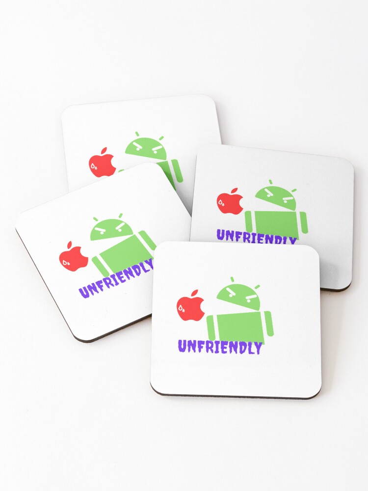 Thumbnail 1 of 5, Coasters (Set of 4), Angry Android designed and sold by RedFlamenco.