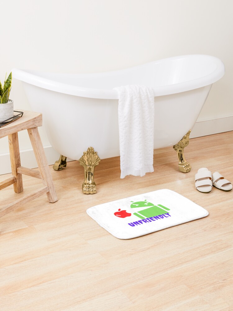 Thumbnail 2 of 6, Bath Mat, Angry Android designed and sold by RedFlamenco.