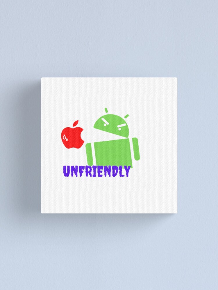Thumbnail 1 of 3, Canvas Print, Angry Android designed and sold by RedFlamenco.