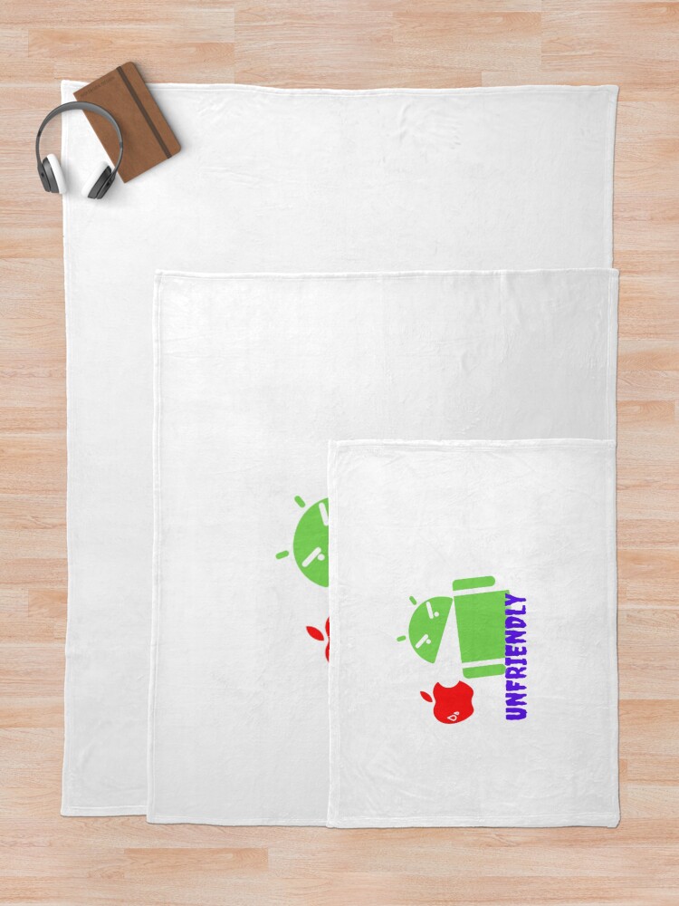 Thumbnail 5 of 6, Throw Blanket, Angry Android designed and sold by RedFlamenco.
