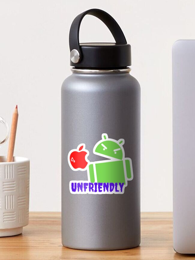 Thumbnail 1 of 3, Sticker, Angry Android designed and sold by RedFlamenco.