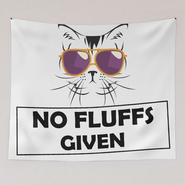 Item preview, No Fluffs Given Sticker designed and sold by zakariadesigner.