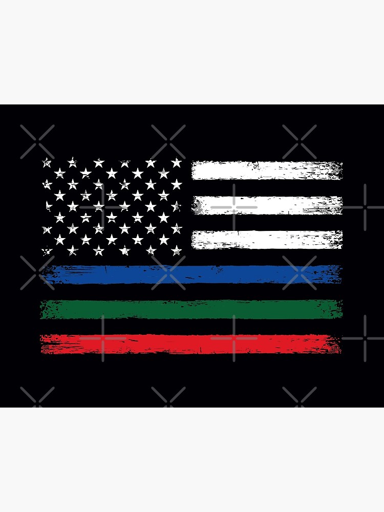 thin red blue green line flag