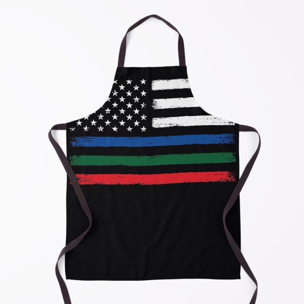 Item preview, Thin Blue Red Green Line Flag for Police Firefighter Military designed and sold by common-node.