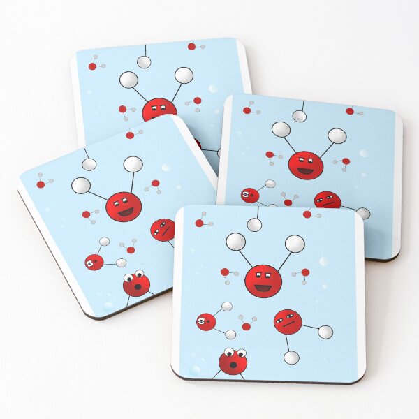 Item preview, Drink water blue - water molecule cartoon designed and sold by EzbieArt.