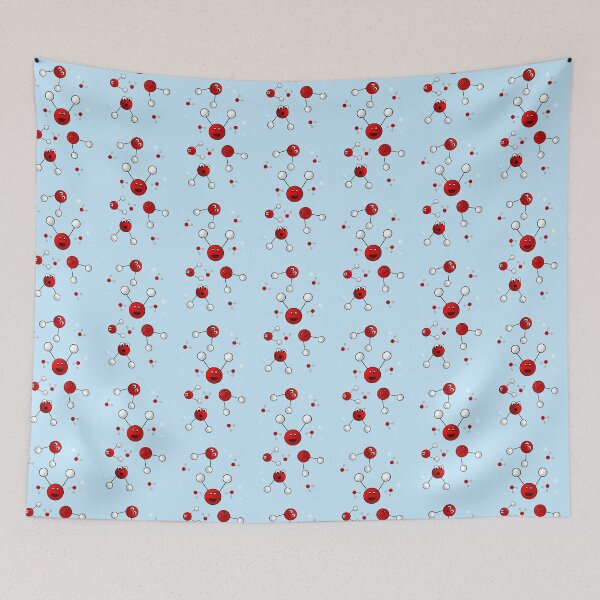 Item preview, Drink water blue - water molecule cartoon designed and sold by EzbieArt.