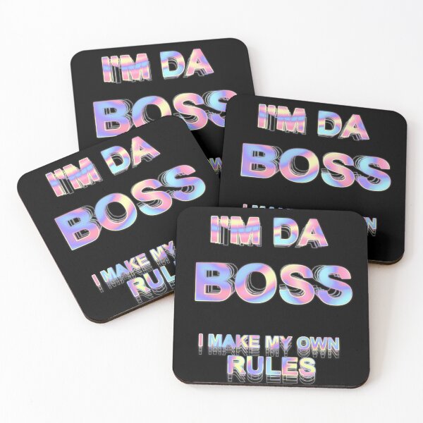 Item preview, Holographic I'M DA BOSS I MAKE MY OWN RULES designed and sold by CupidAnimations.