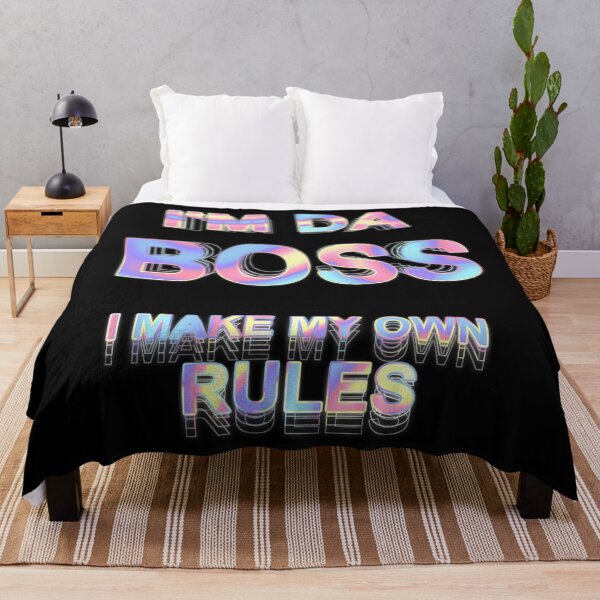 Item preview, Holographic I'M DA BOSS I MAKE MY OWN RULES designed and sold by CupidAnimations.