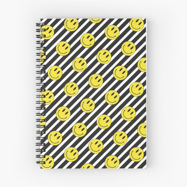 Item preview, Smiley and Black & White Stripes Pattern designed and sold by craftylemon.