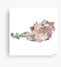 Austria map Metal Print