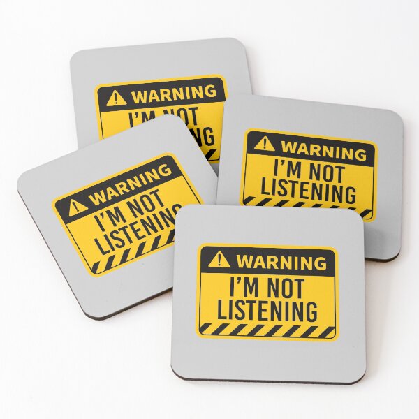 Item preview, WARNING I'M Not Listening designed and sold by artistkalpesh.