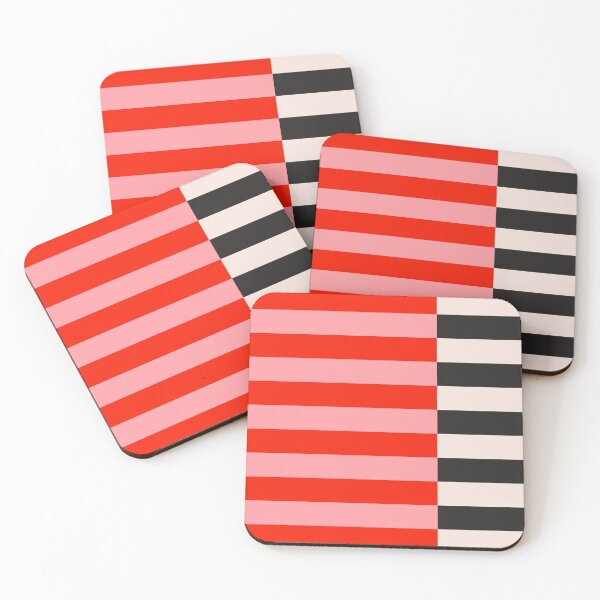 Item preview, Red and pink stripes. Black and white stripes. Striped designed and sold by Latte Design.