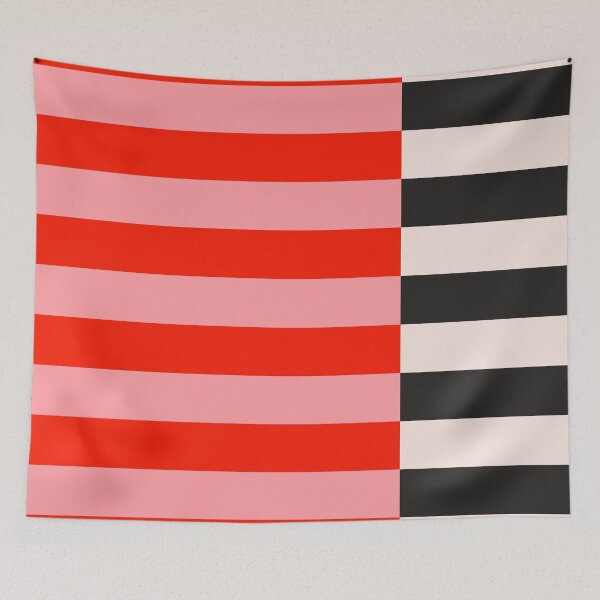 Item preview, Red and pink stripes. Black and white stripes. Striped designed and sold by Latte Design.