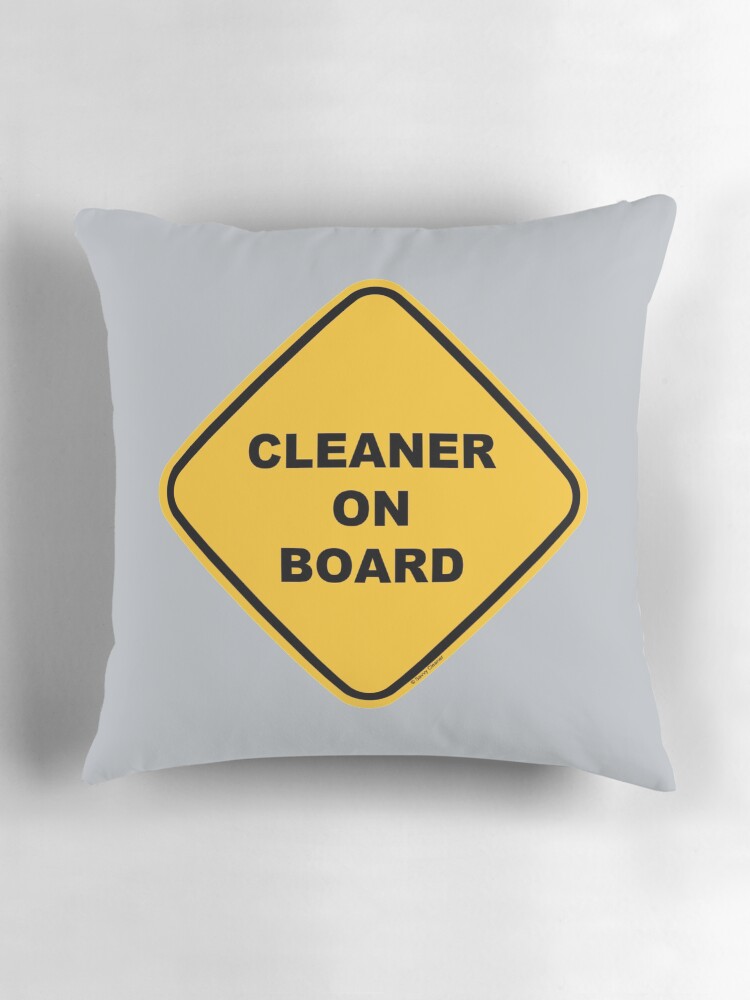 Thumbnail 3 of 4, Pillow, Cleaner on Board Cleaning Crew Gifts, Housekeeping Humor designed and sold by SavvyCleaner.