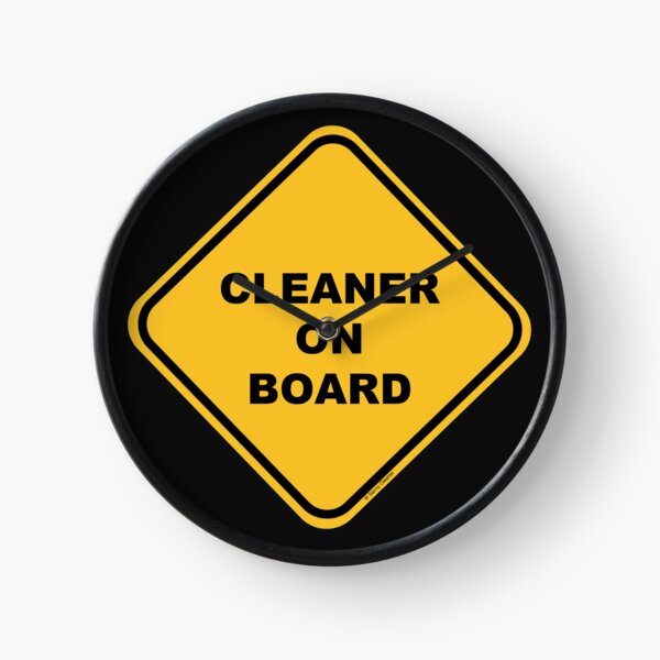 Cleaner on Board Cleaning Crew Gifts, Housekeeping Humor Clock
