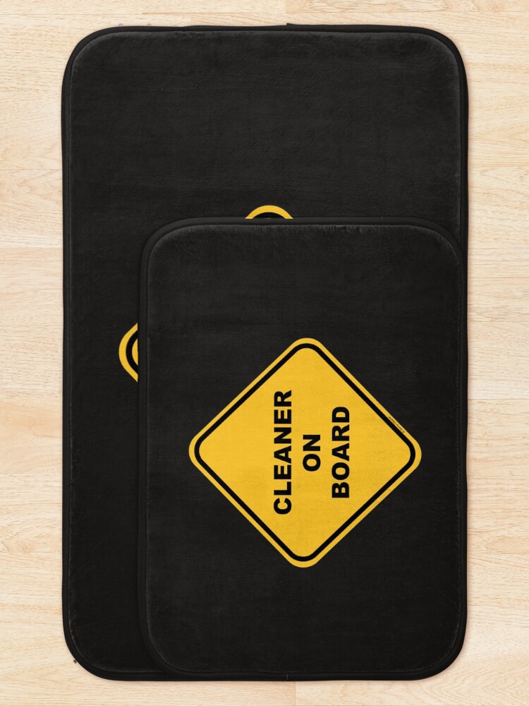 Alternate view of Cleaner on Board Cleaning Crew Gifts, Housekeeping Humor Bath Mat