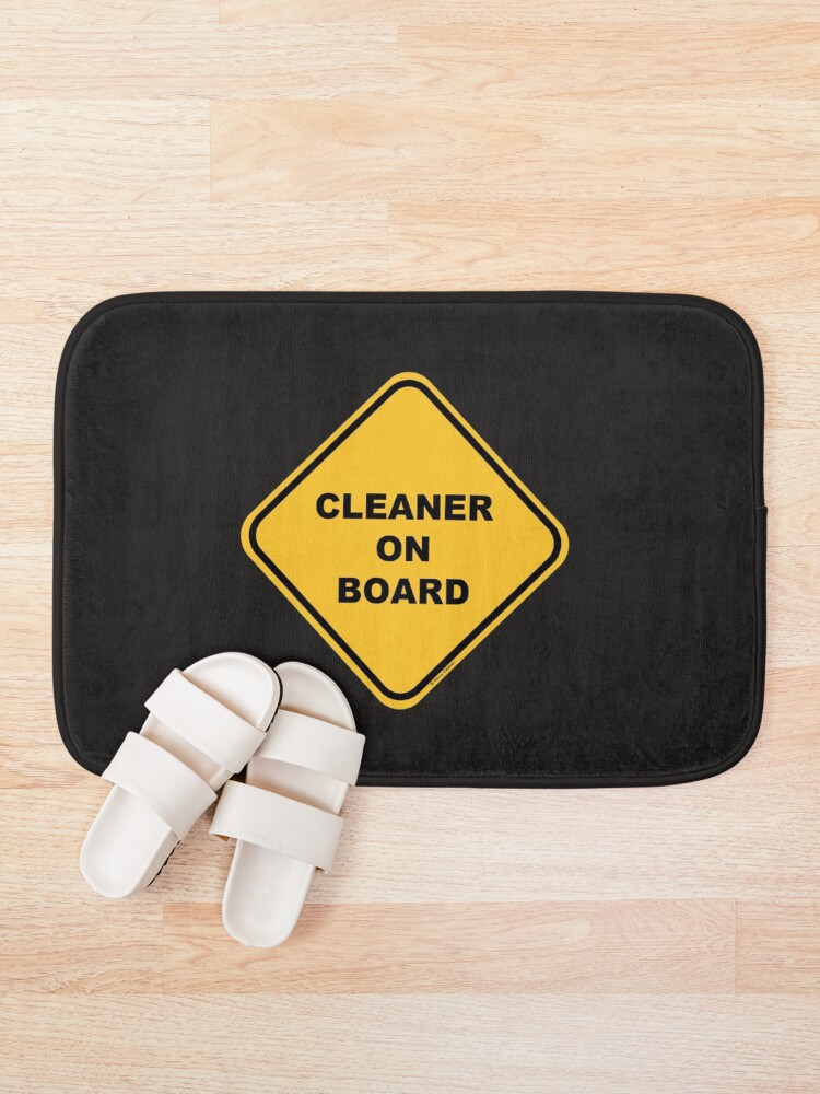 Alternate view of Cleaner on Board Cleaning Crew Gifts, Housekeeping Humor Bath Mat