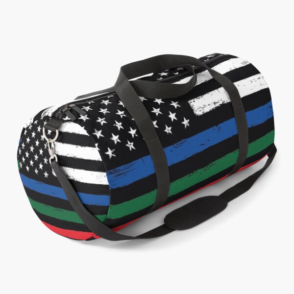Item preview, Thin Blue Red Green Line Flag for Police Firefighter Military designed and sold by common-node.