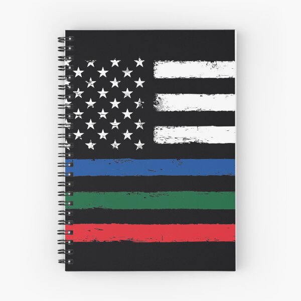 Item preview, Thin Blue Red Green Line Flag for Police Firefighter Military designed and sold by common-node.