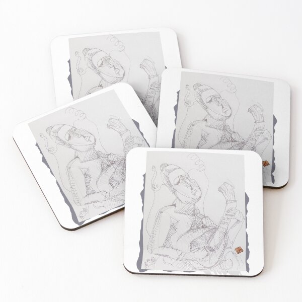 Item preview, Modernist Lady Playing Mandolin (drawing by ACCI) designed and sold by VanyssaGraphics.