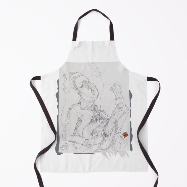 Item preview, Modernist Lady Playing Mandolin (drawing by ACCI) designed and sold by VanyssaGraphics.